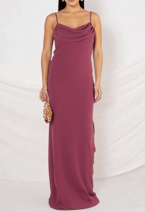 Vestido Amal longo Powerlook - rosa canela