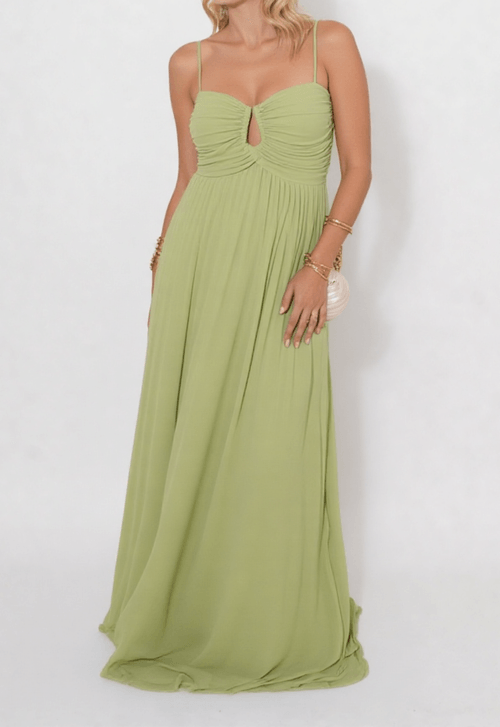Vestido Rum longo Powerlook - verde lima
