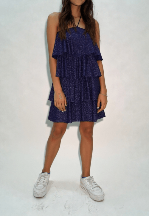 Vestido Pati curto Powerlook Teen - azul marinho