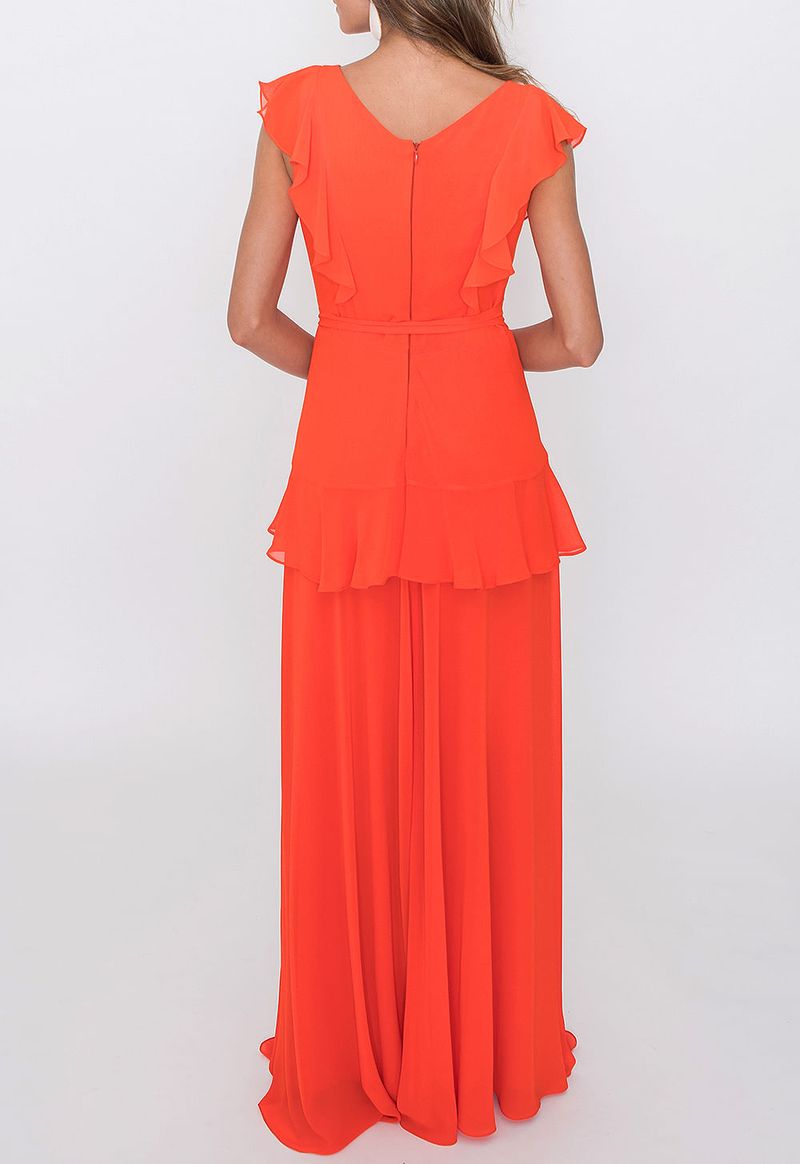 vestido-agueda-longo-com-babados-no-busto-e-quadril-powerlook-coral