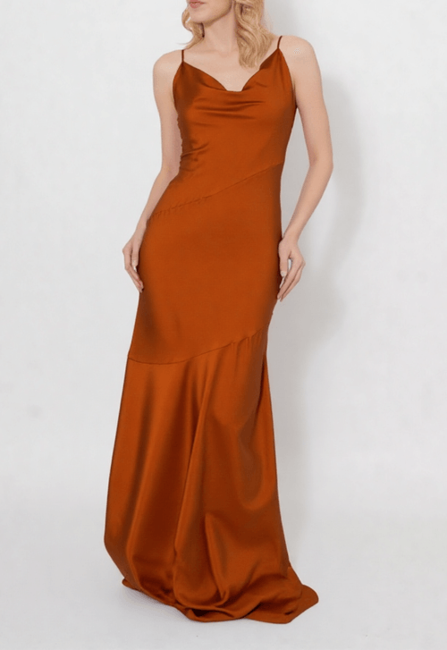 Vestido Capri longo Powerlook - terracota