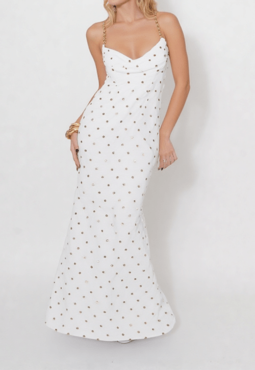 Vestido Sparkle longo Fabulous Agilitá - branco