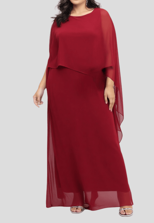 Vestido Zuleika longo Powerlook - vermelho marsala