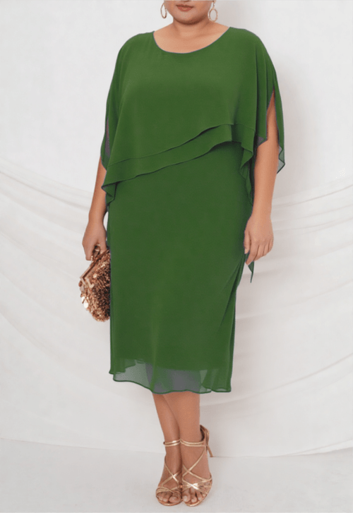 Vestido Ana Maria Midi Powerlook - verde