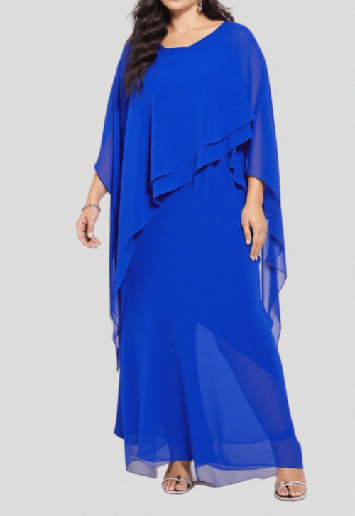 Vestido Zuleika longo Powerlook - azul royal