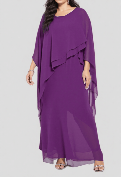 Vestido Zuleika longo Powerlook - roxo uva