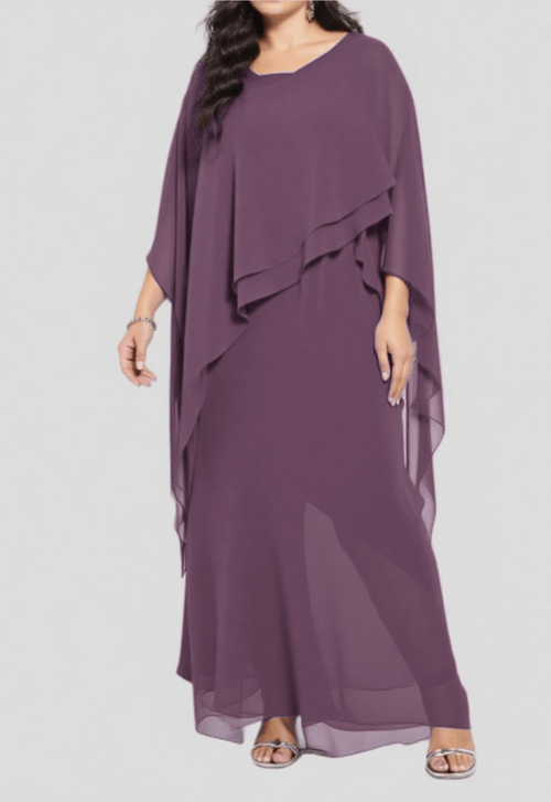 Vestido Zuleika longo Powerlook - roxo uva