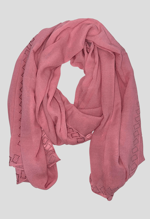 Echarpe Skin Strass Powerlook - rosa queimado