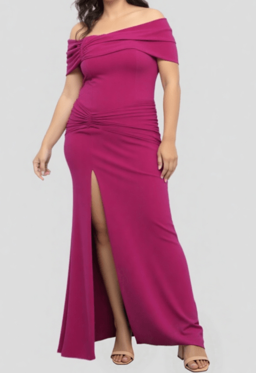 Vestido Nin longo Powerlook - rosa fúcsia