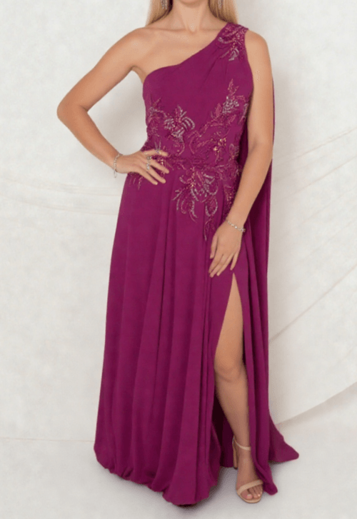 Vestido Valen longo Powerlook - rosa fúcsia