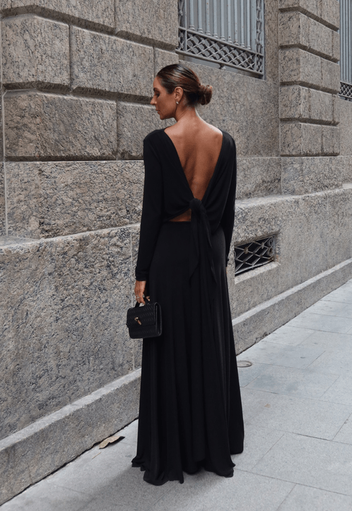 Vestido Cayme longo Powerlook - preto