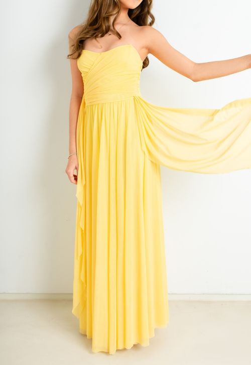 Vestido Daina longo Astrid - amarelo
